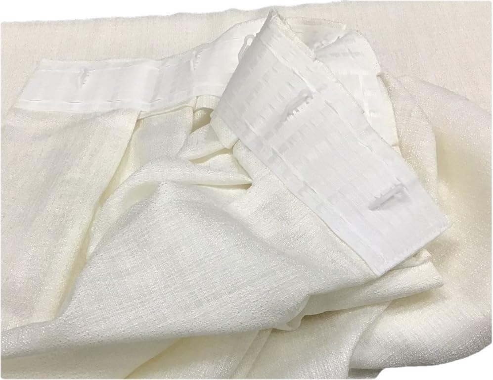 Voilage intérieurs sur mesure avec finition plis simples cousus - coloris blanc - art.402
