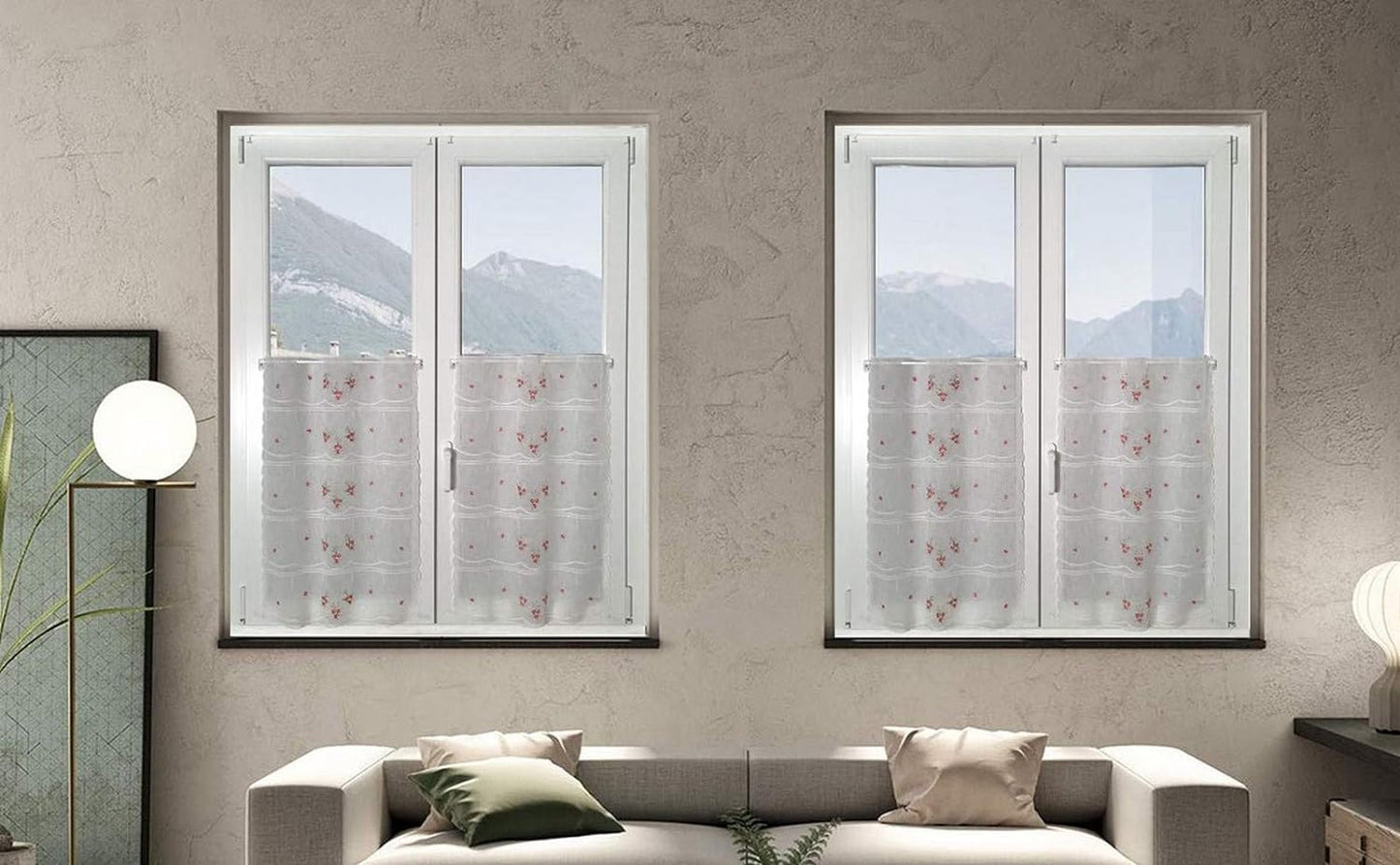 Voilage vitrage brise bise - largeur de panneau 45-60-90 cm hauteur individuelle art.706