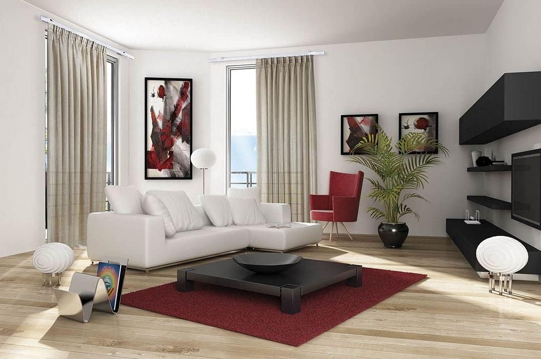 Tringles et rail décoratif carré sur-mesure - Professionnel pour rideaux froncés