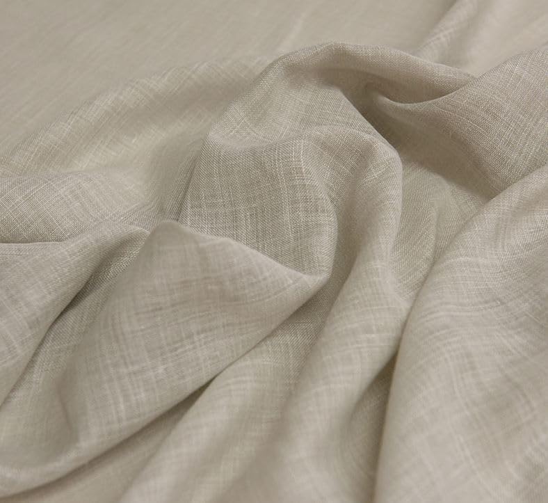 Tissu pour voilage vendu au mètre - 100% polyester effet lin semi-transparent - hauteur du tissu 315 cm-art.907