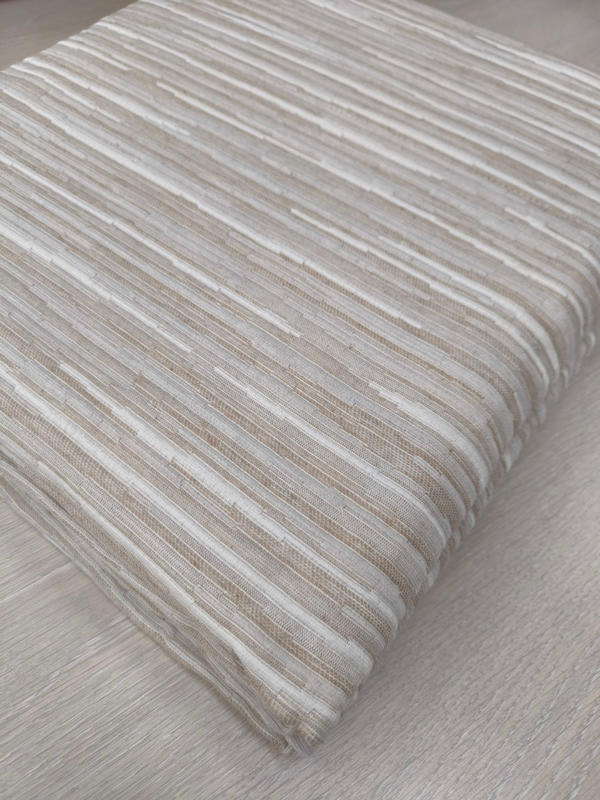 Couvre-Lit Double Mi-Saison Et Été - Tissu Jacquard Matelassé - Beige