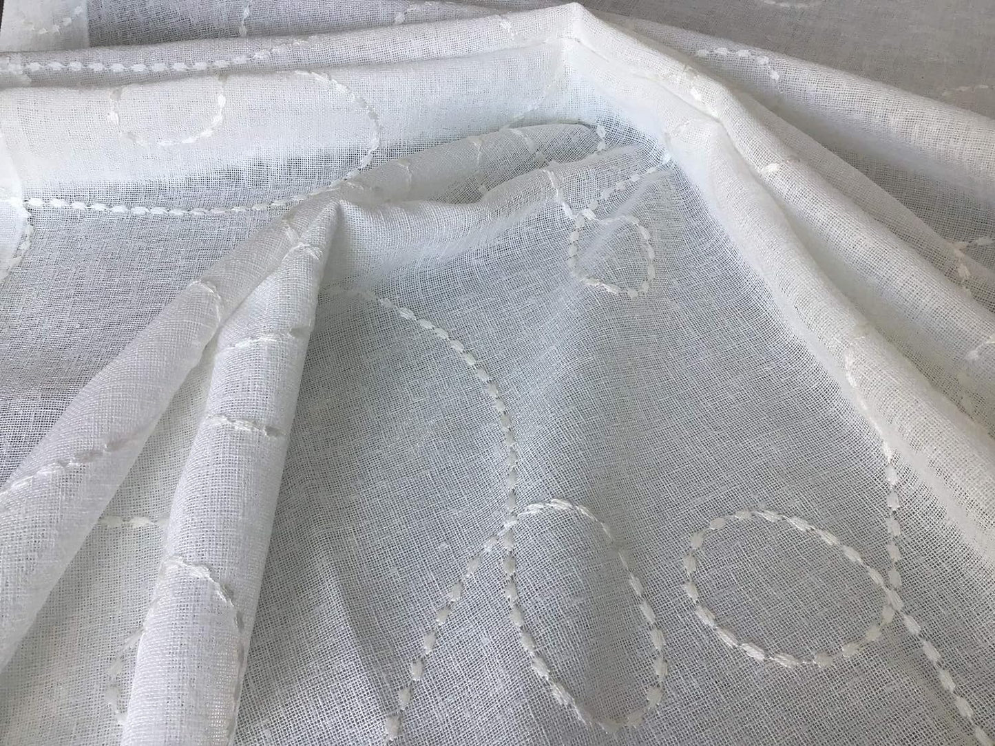 Tissu au Mètre, pour voilage vitrage, brise-bise, vitrage droit, panneau japonais, stores Romains - Largeur de 30 à 120 cm-- art.105