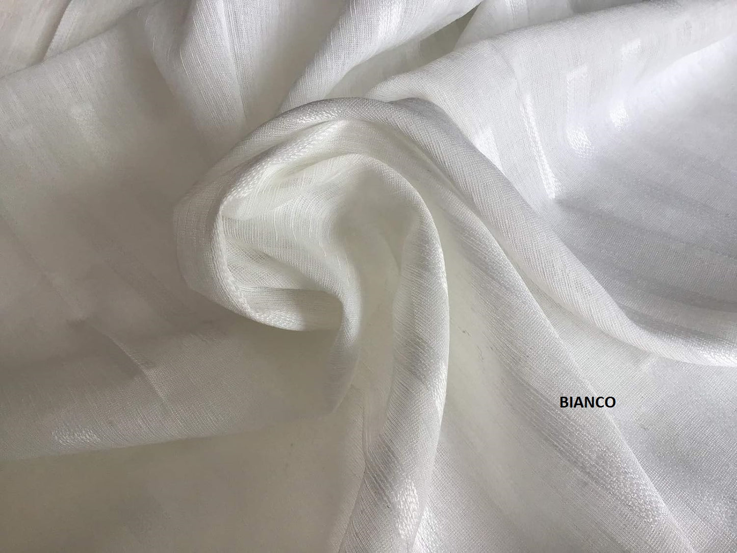 Tissu pour rideaux vendu au mètre - couleur : 3 var. blanc - gris tourterelle - gris - hauteur du tissu 300 cm - Art.905