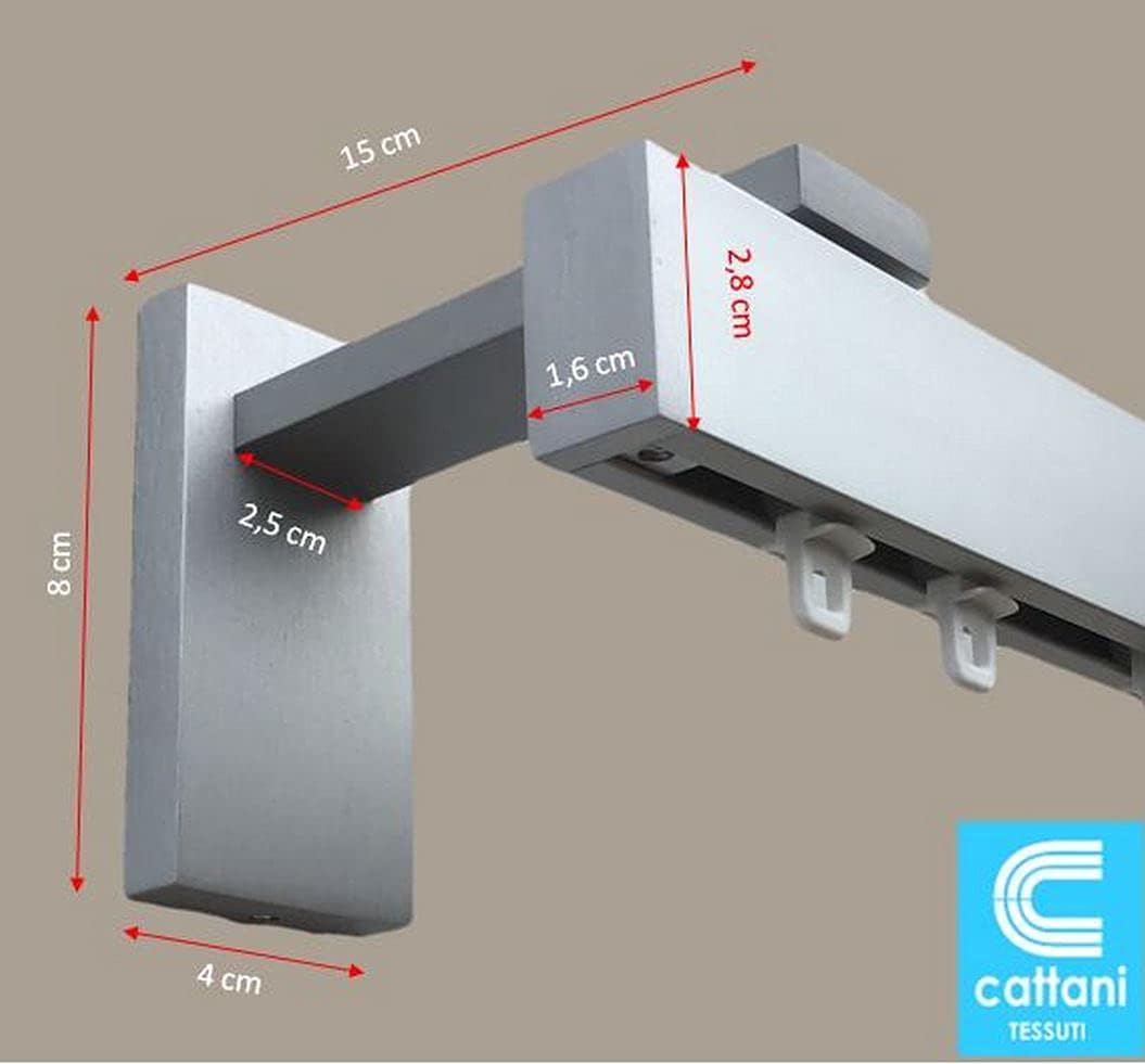 Tringles et rail décoratif carré sur-mesure - Professionnel pour rideaux Wave