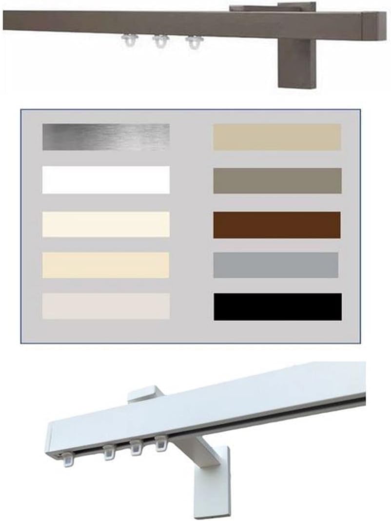 Tringles et rail décoratif carré sur-mesure - Professionnel pour rideaux Wave