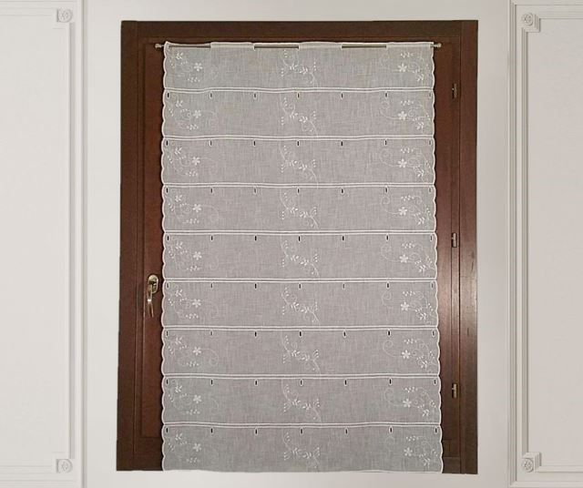 Rideau vitrage voilage brise bise - largeur du panneau 45-60-90 cm - hauteur individuelle - art.704