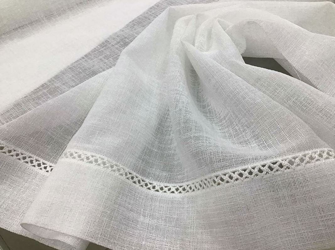 Tissu au Mètre, pour voilages vitrage, brise-bise, panneau japonais, stores Romains - Largeur de 30 à 120 cm-art.101