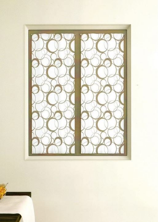 Paire de voilages vitrages à impression numérique – Largeur 60/80 cm – Hauteur sur mesure – Blanc / taupe – Art. 520