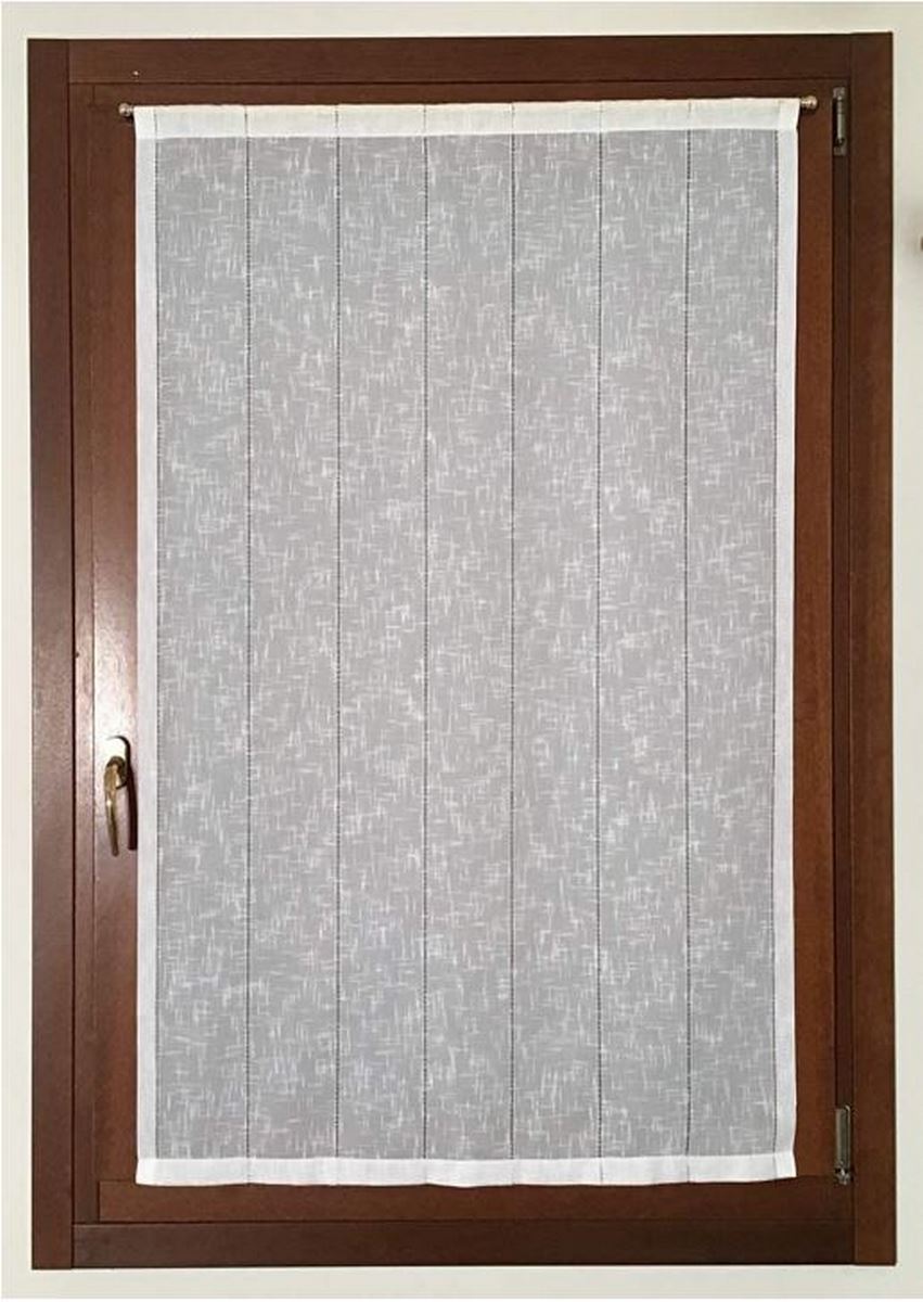 Voilage vitrage – passe-tringle - sur mesure - largeur de 35 à 90 cm - tissu avec finition Ajour-art.602