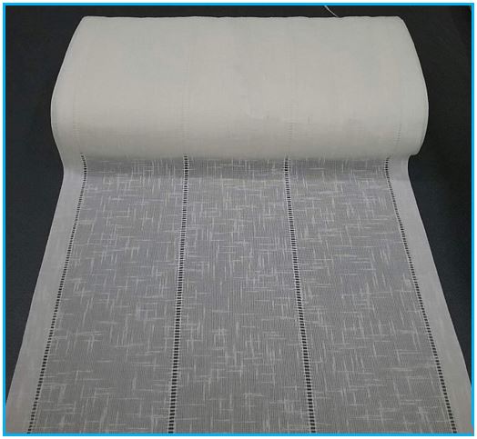 Voilage vitrage - largeur de 35 à 90 cm - + Barre avec bande auto-agrippante  + poids inférieur - tissu ajour - art.607