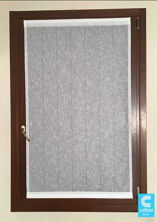 Voilage vitrage panneau tendu - largeur de 35 à 90 cm - Barre en aluminium complète avec bande auto-agrippante - supports sans perçage + poids inférieur - tissu ajour - art.608