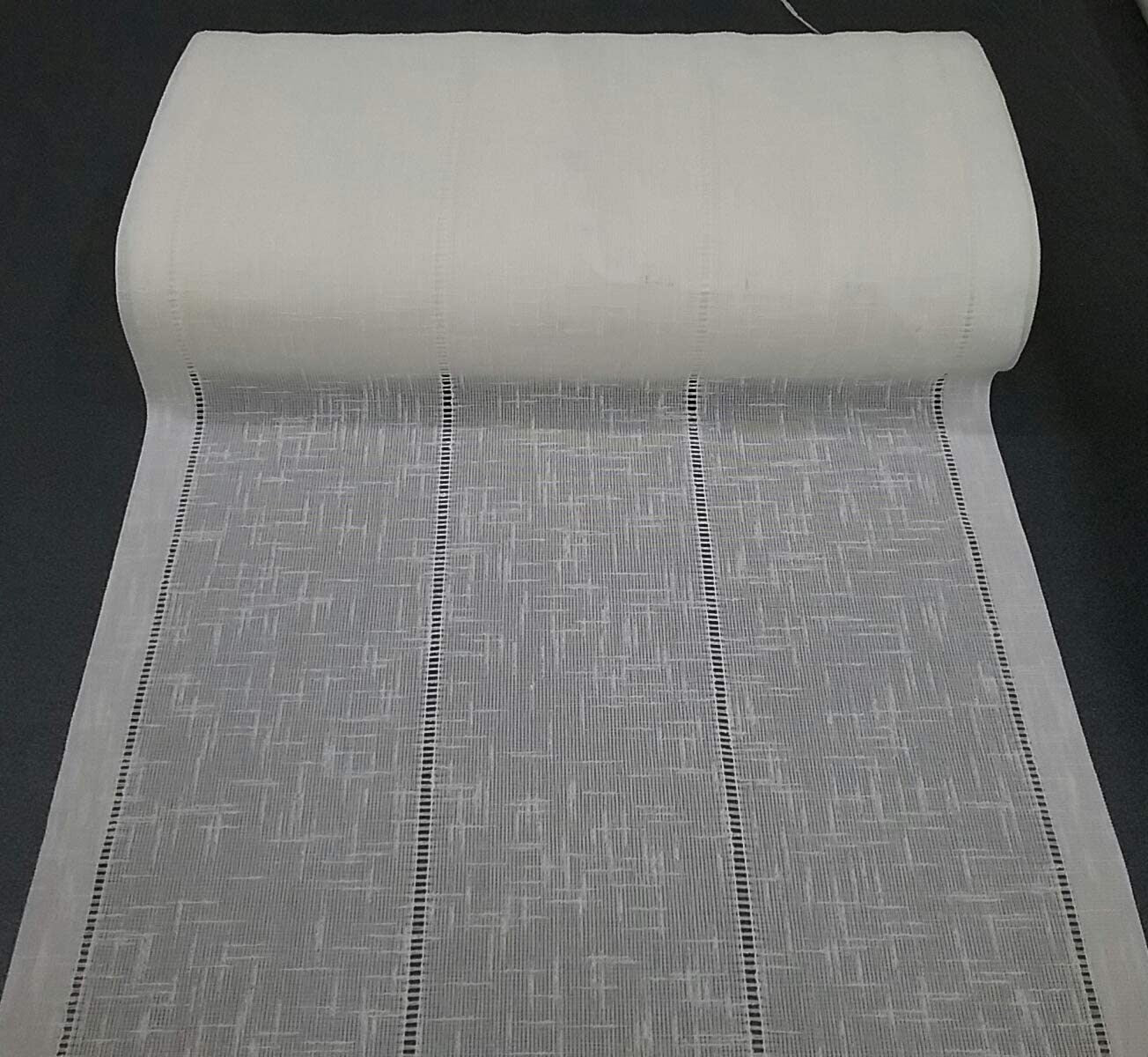 Voilage vitrage – passe-tringle - sur mesure - largeur de 35 à 90 cm - tissu avec finition Ajour-art.602
