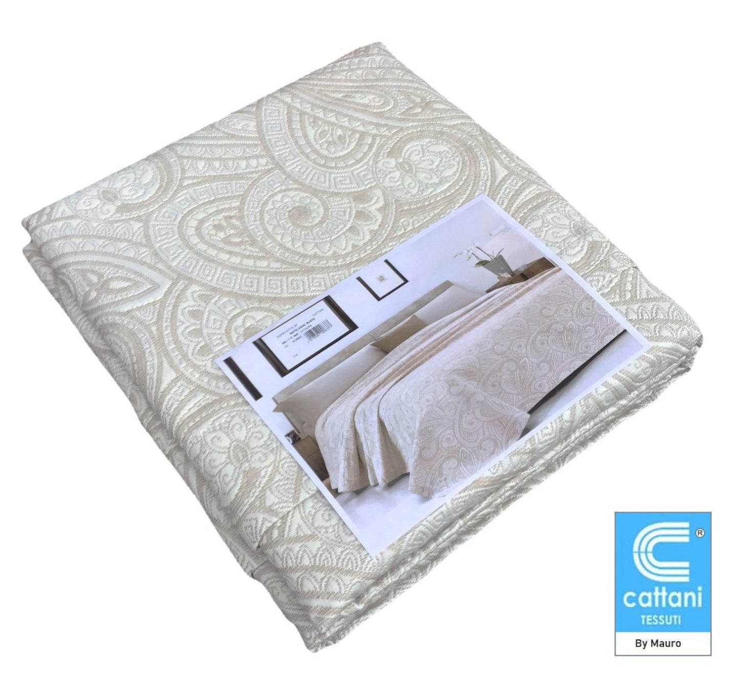 Couvre-Lit Double Mi-Saison Et Été - Tissu Jacquard Matelassé - Cachemire