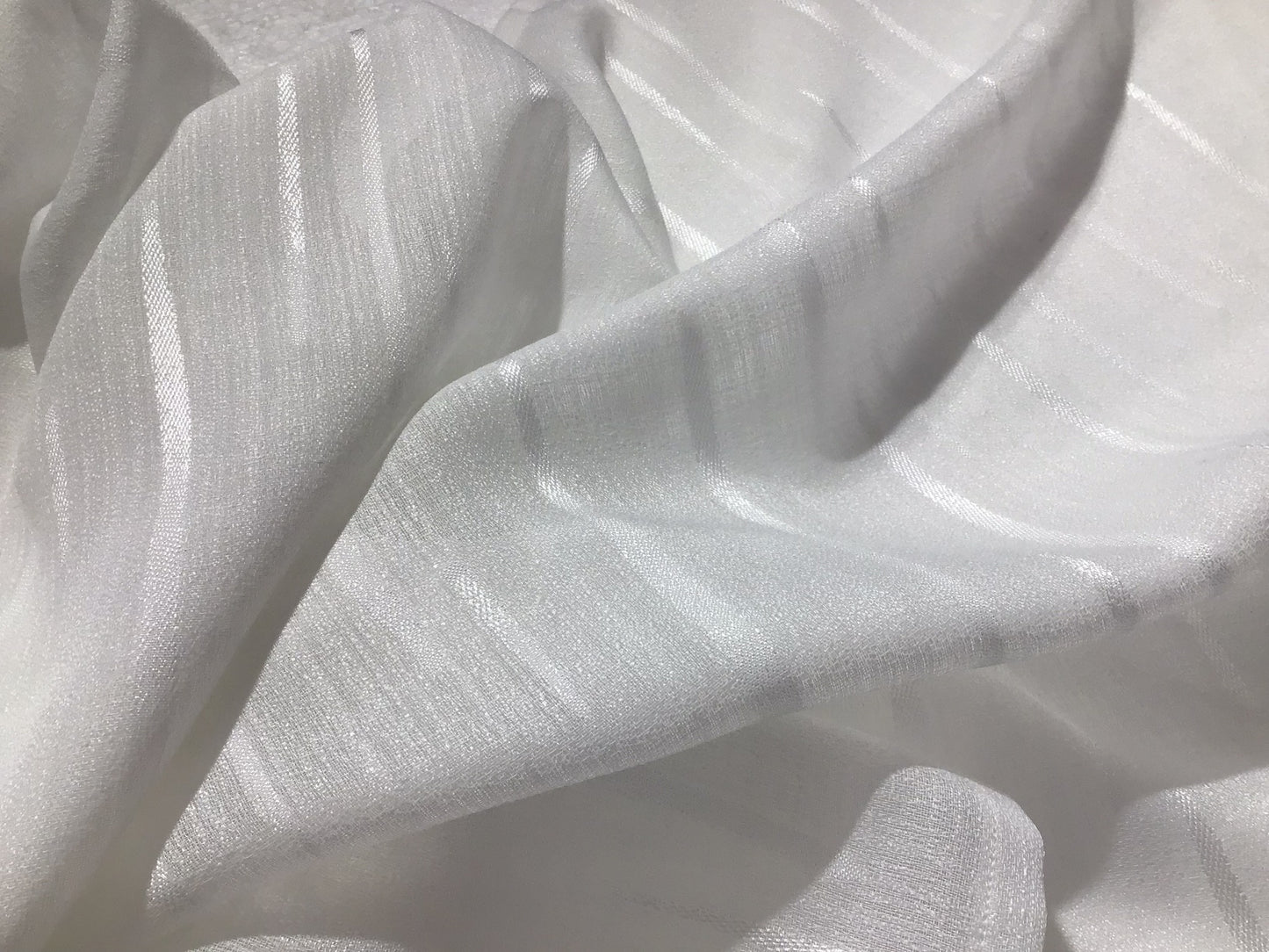 Paire de voilages vitrages - passe-tringle  en tissu Jacquard - largeur 45-60-80 cm longueur personnalisée en blanc/gris/gris/taupe-art.513