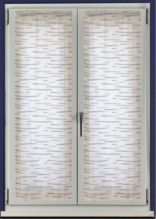 Paire voilages vitrage en tissu Jacquard - largeur 45-50-60-65-70-80 cm - longueurs personnalisées