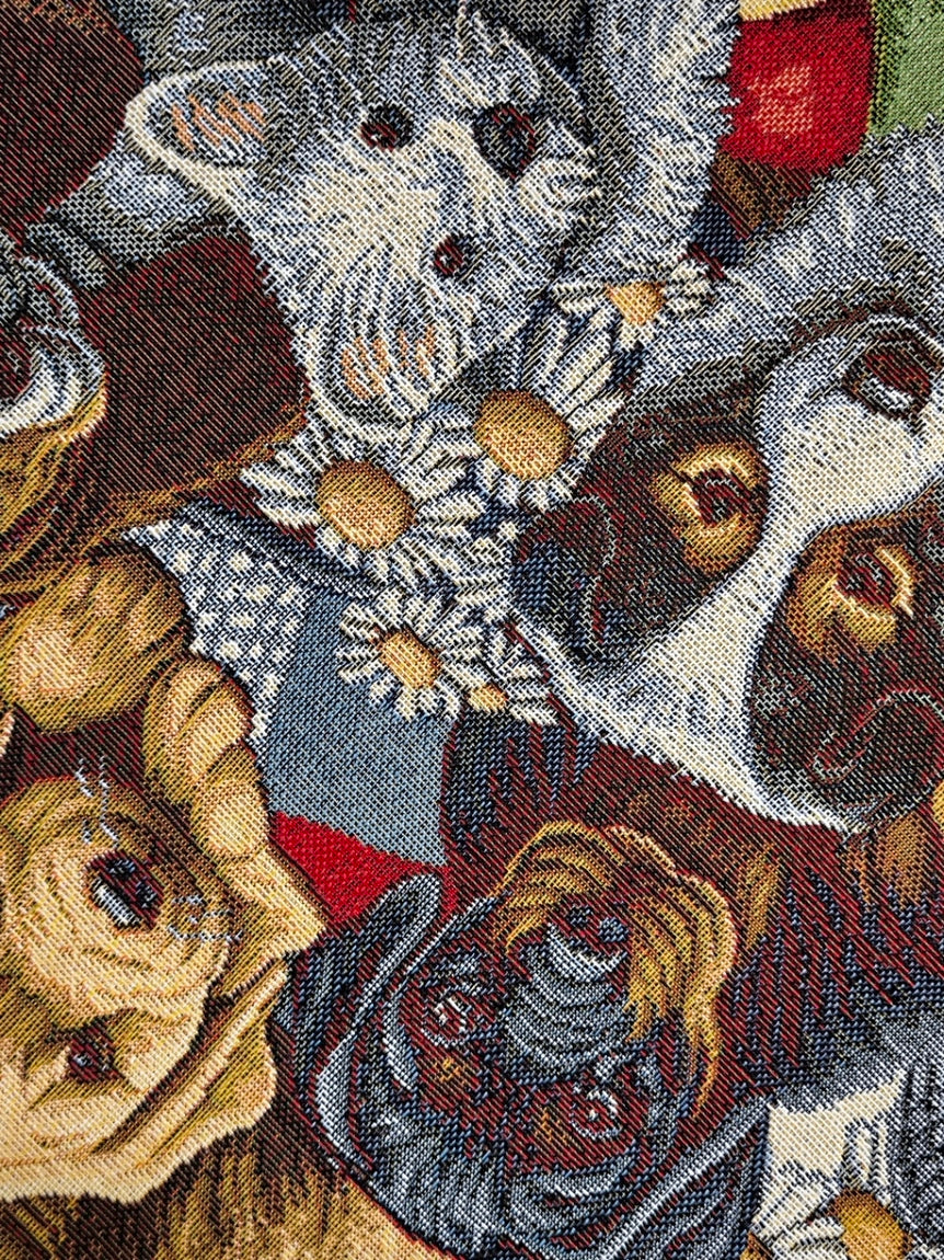 Dettaglio del tessuto del cuscino, primo piano sulla trama