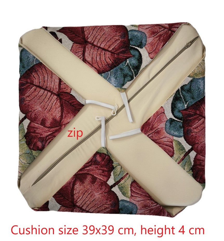Retro del cuscino con zip per rimuovere l’imbottitura e facilitare il lavaggio
