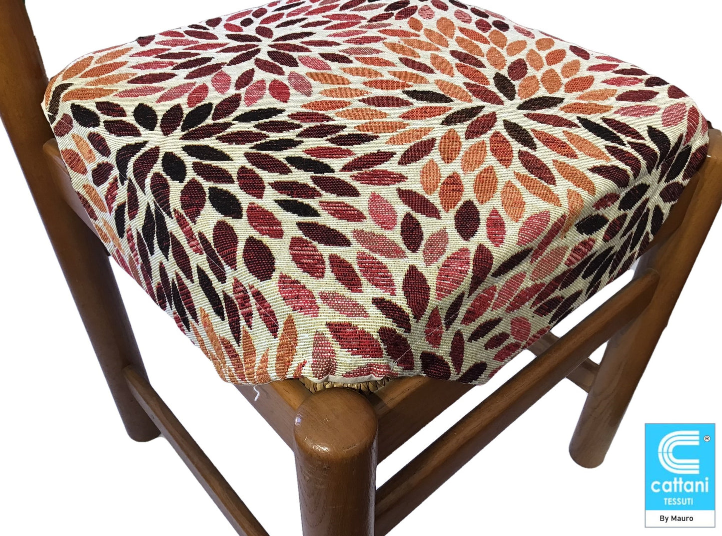 Galettes de chaise à rabats- Set 4/6 Coussins - coloris beige - Tissu Gobelin 