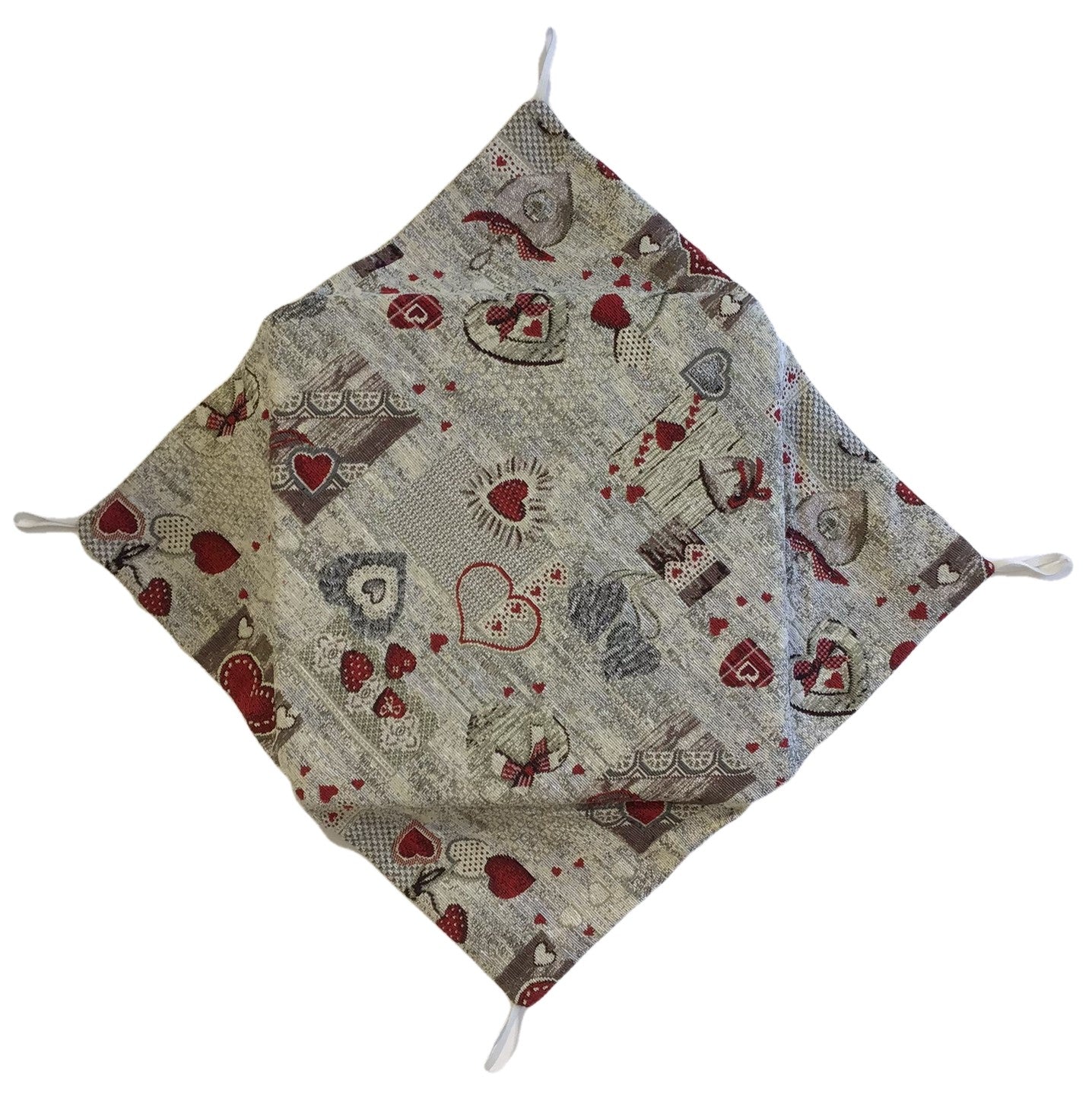 Galettes de chaise à rabats- Set 4/6 Coussins - coloris beige - Tissu Gobelin