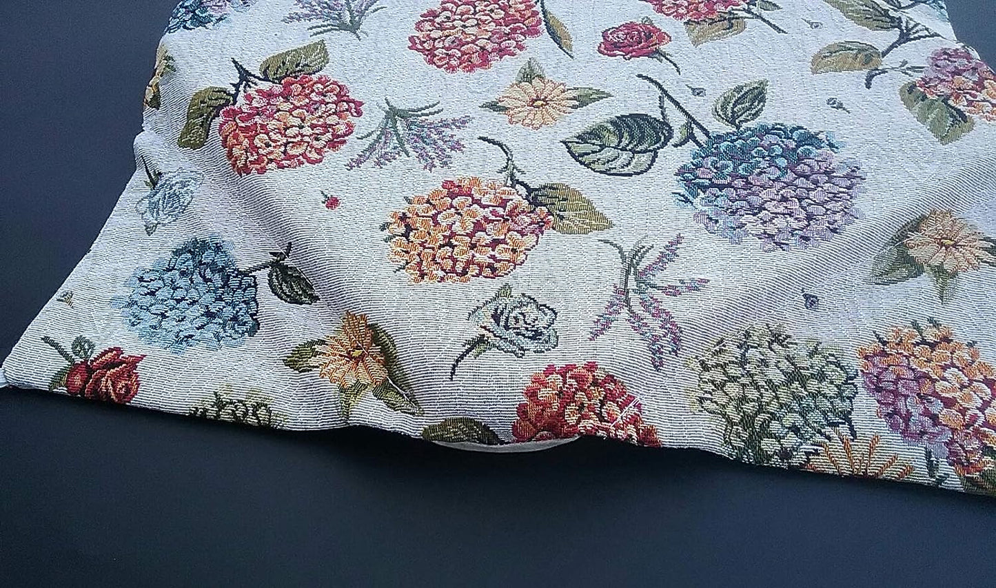 Galettes de chaise à rabats de cuisine - Set 4/6 Coussins - Tissu Gobelin - art. Hortensia