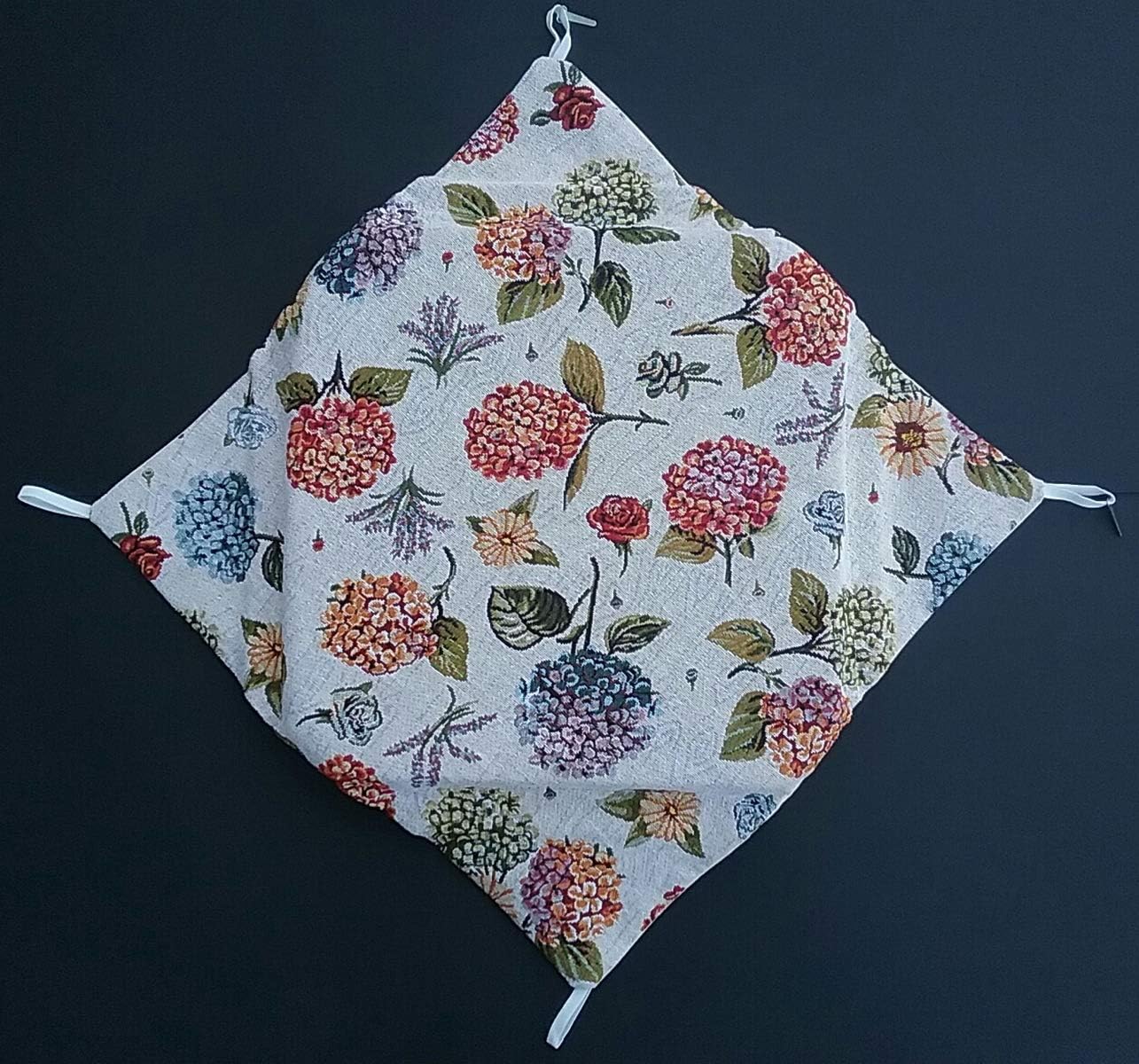 Galettes de chaise à rabats de cuisine - Set 4/6 Coussins - Tissu Gobelin - art. Hortensia