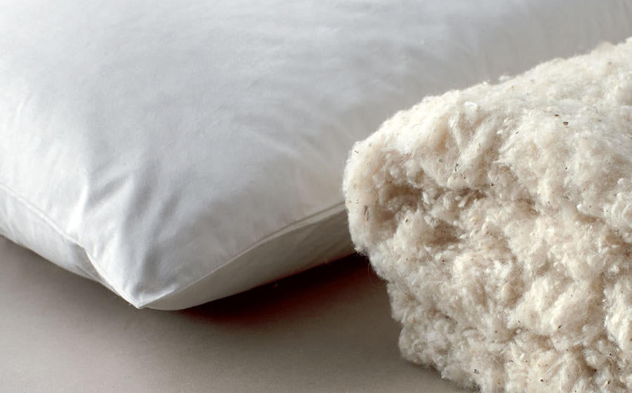 Oreillers de lit en coton naturel – Intérieur et housse 100% coton – 50x80 cm, Épaisseur 13 cm