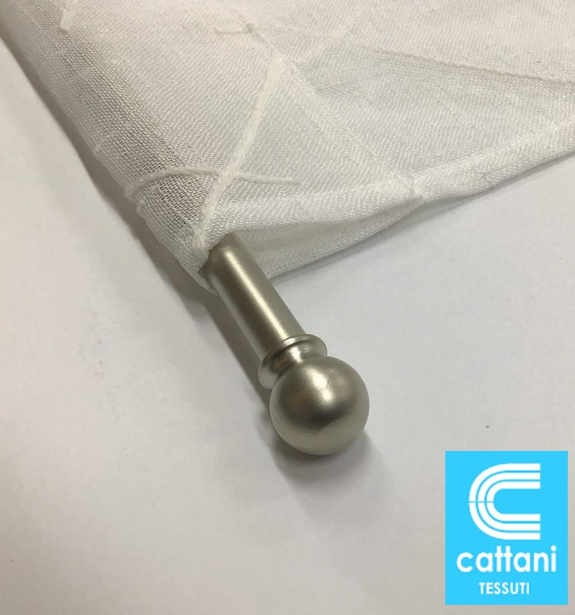 Paire de Voilages vitrages - passe-tringle - tissu brodés - largeur 45-65-90 cm - rideaux sur mesure - Art.504