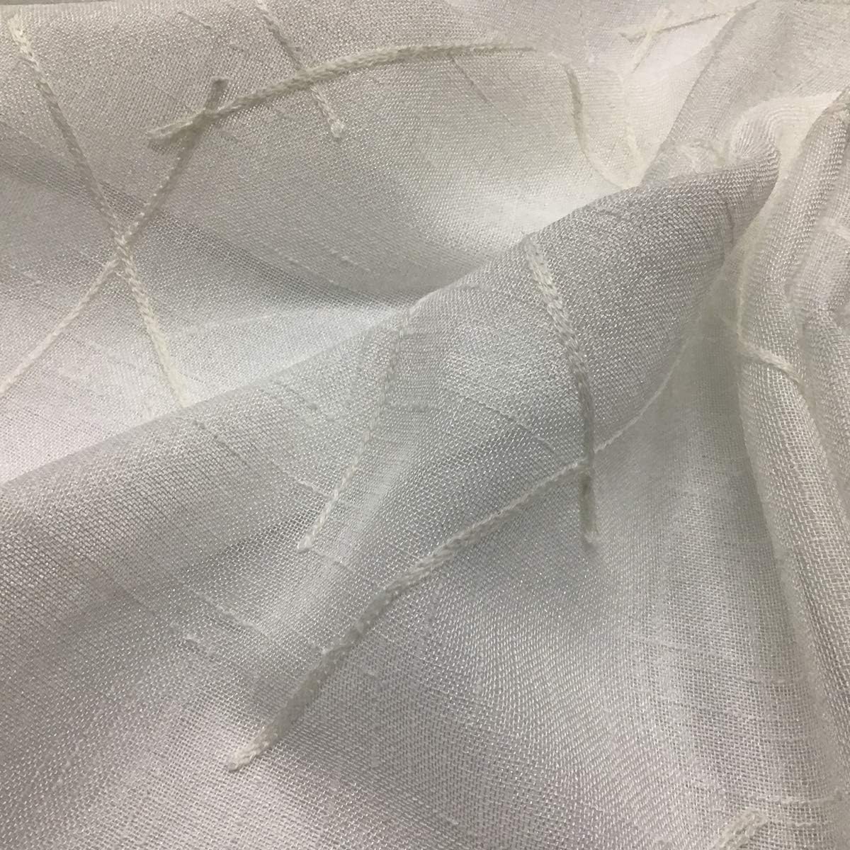 Paire de Voilages vitrages - passe-tringle - tissu brodés - largeur 45-65-90 cm - rideaux sur mesure - Art.504