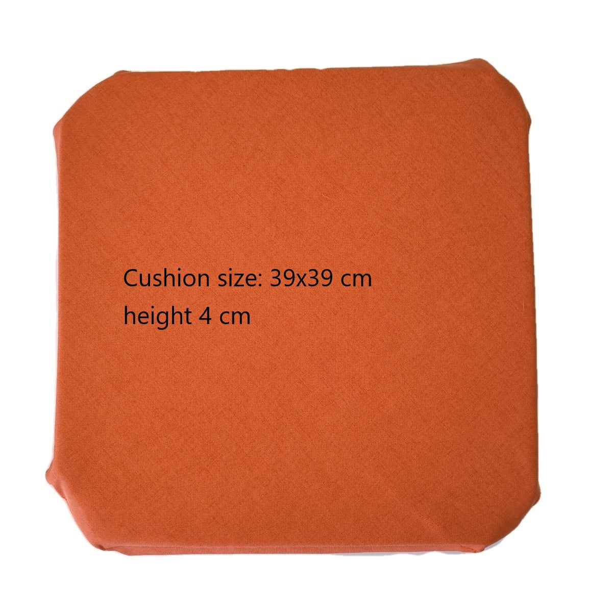 Cuscini arancio misure 39x39 cm alto 4 cm