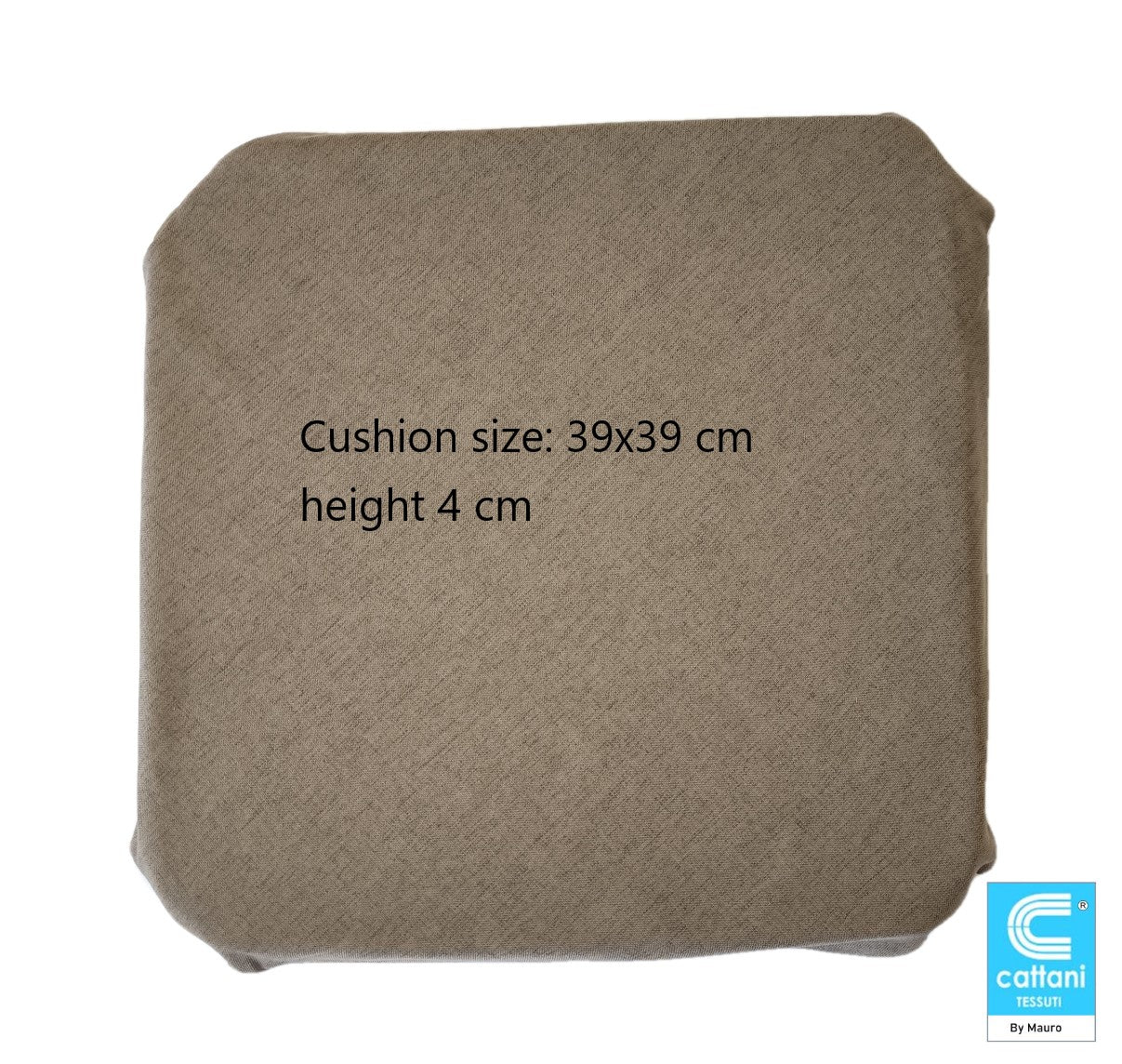 Cuscino beige  misure 39x39 cm alto 4 cm