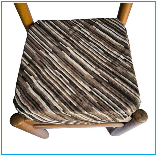 Galettes de chaise à rabats de cuisine - Set 4/6 Coussins - Tissu jacquard - 2 motifs