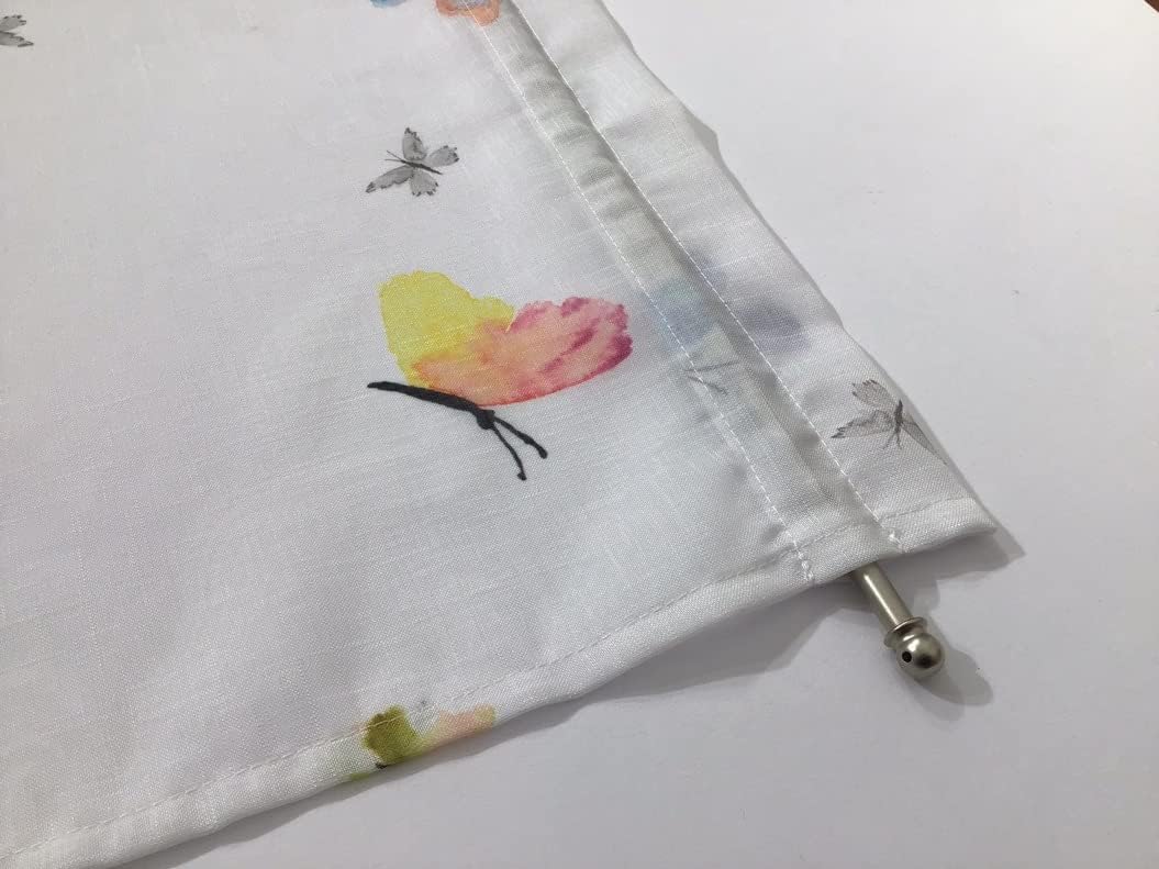 Paire de voilages vitrage - passe-tringle, largeur 60/80 cm  longueur personnalisée-  - art.515