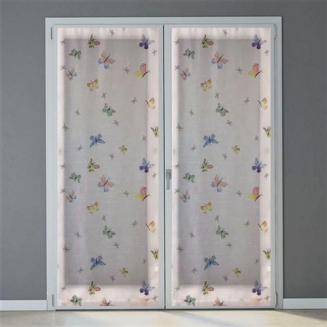 Paire de voilages vitrage - passe-tringle, largeur 60/80 cm  longueur personnalisée-  - art.515