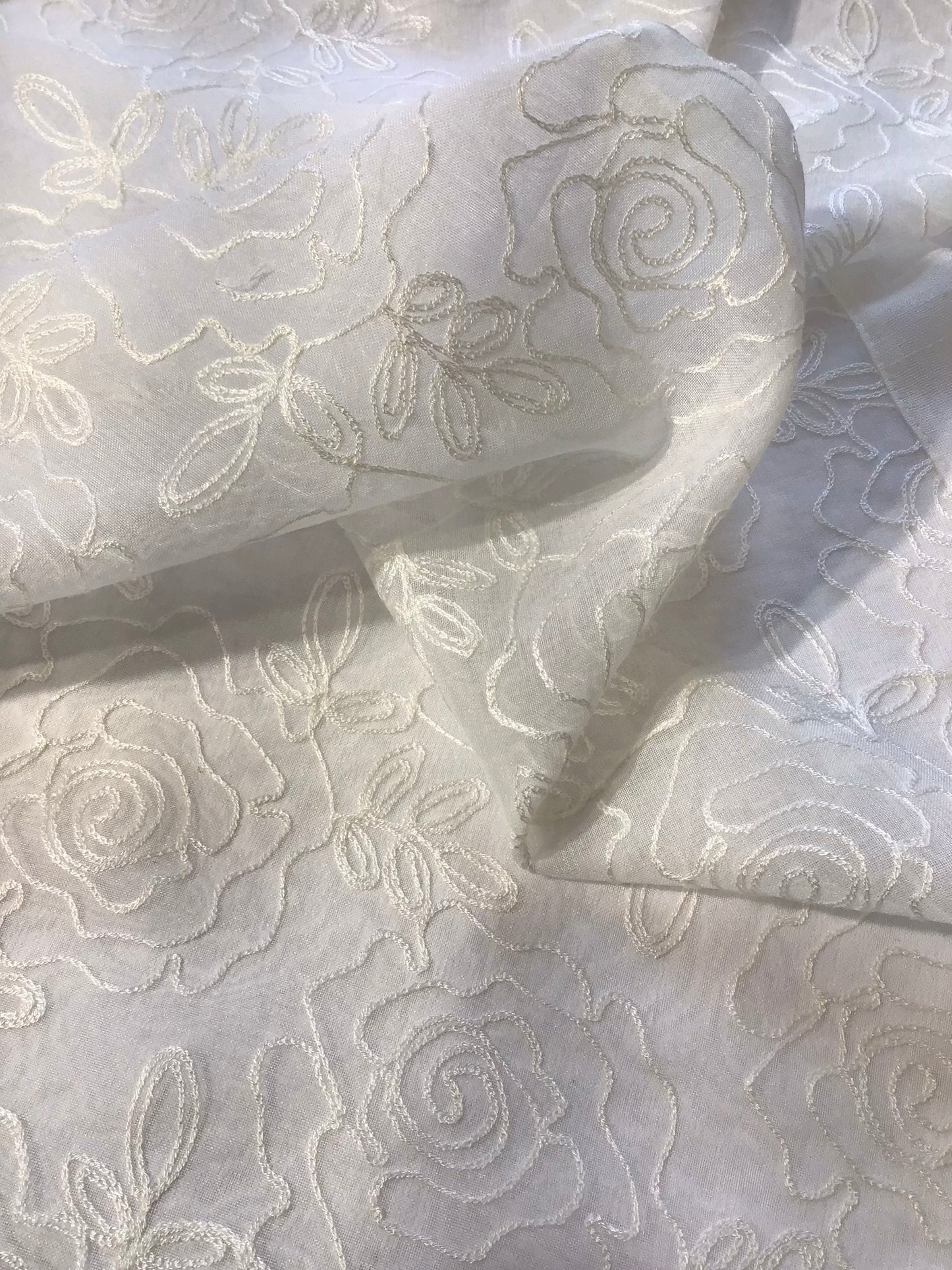 Paire voilages vitrages brodés semi-transparents - largeur 45-70-90 cm