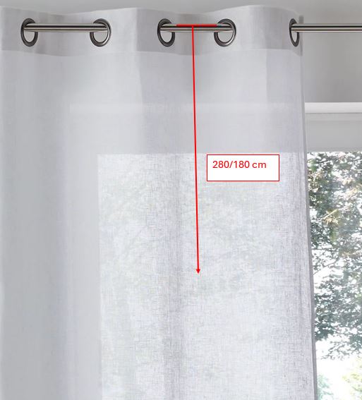 Voilage à œillets | 1 panneau, largeur max. 200 cm | Hauteur personnalisable | Crêpe Georgette beige | Article 807