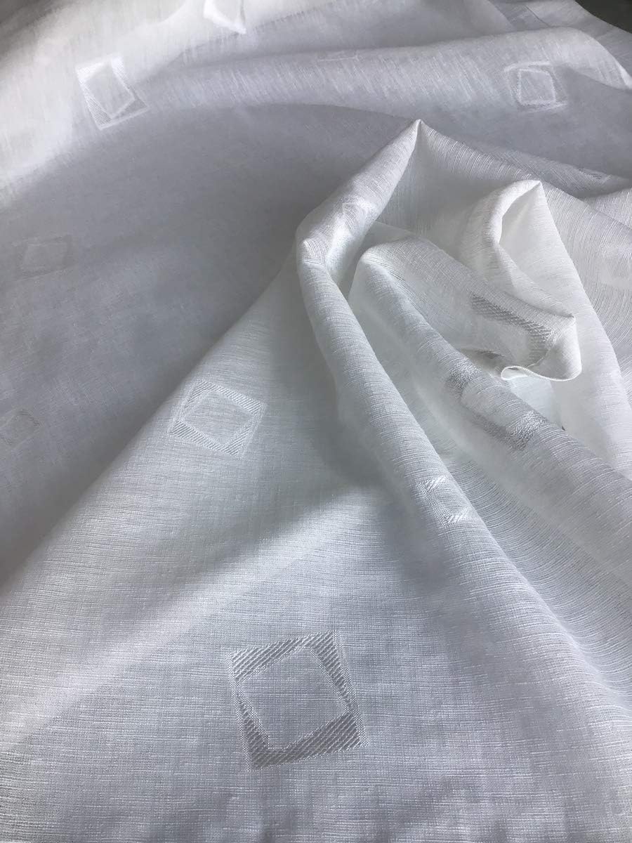Paire de voilages vitrages - passe-tringle - largeur 60-80 cm - longueur personnalisée art-512