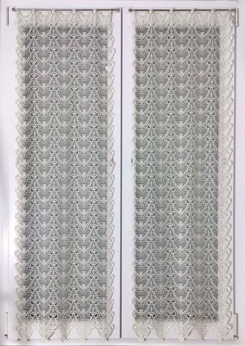 Voilage vitrage brise bise - tissu dentelle macramé - largeur 45/60/90 cm longueur sur mesure - art.700
