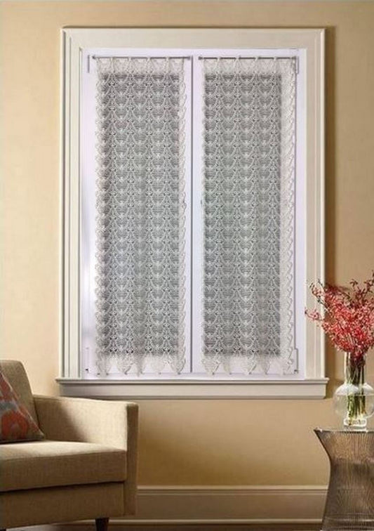 Voilage vitrage brise bise - tissu dentelle macramé - largeur 45/60/90 cm longueur sur mesure - art.700