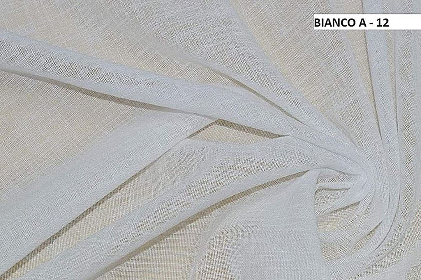 Paire de voilages vitrages brise bise - passe-tringle - hauteur 60/90/120/160/180/200 - tissu effet lin blanc - longueur sur mesure - art.529