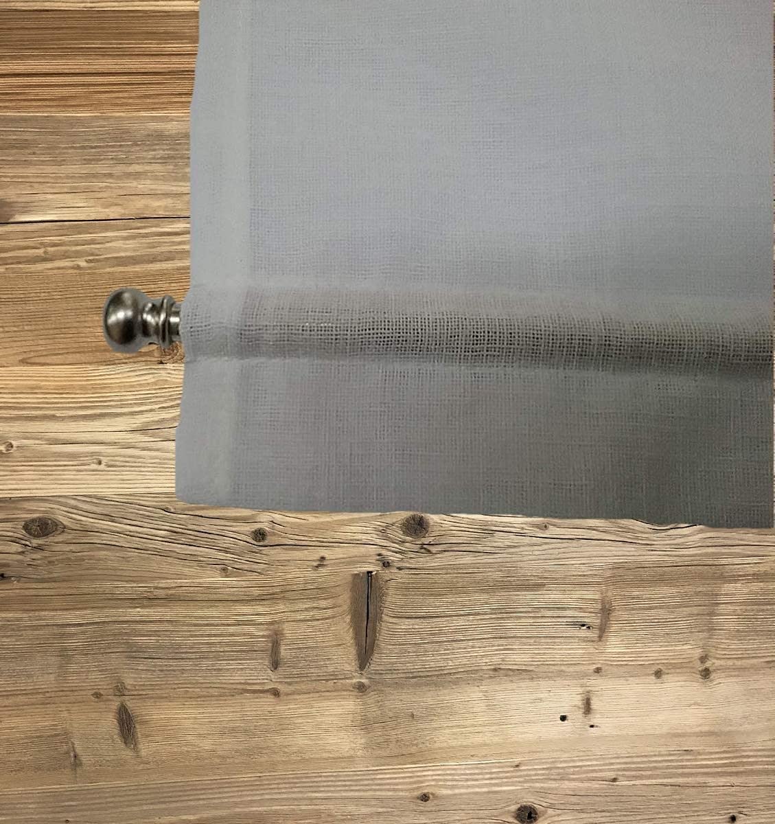 Paire de voilages vitrages brise bise - passe-tringle - hauteur 60/90/120/160/180/200 - tissu effet lin blanc - longueur sur mesure - art.529