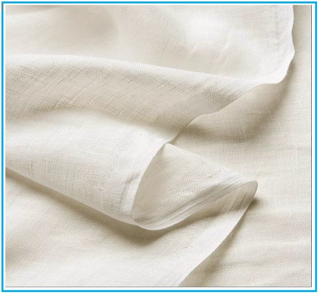 Tissu pour rideaux en mélange de lin - Vendu au mètre - couleur blanc naturel - art.901
