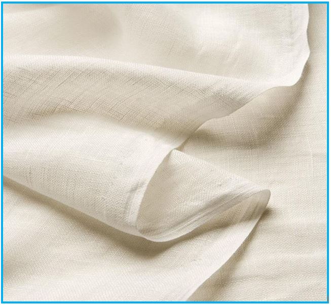 Tissu pour rideaux en mélange de lin - Vendu au mètre - couleur lin - art.900