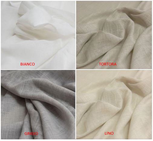 Tissu pour voilage vendu au mètre - 100% polyester effet lin semi-transparent - hauteur du tissu 315 cm-art.907