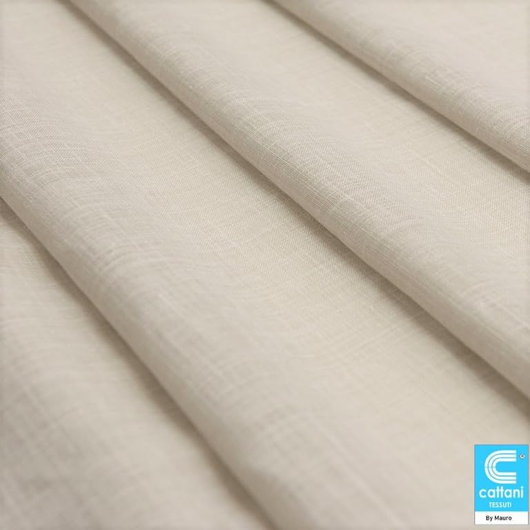 Tissu pour voilage vendu au mètre - 100% polyester effet lin semi-transparent - hauteur du tissu 315 cm-art.907