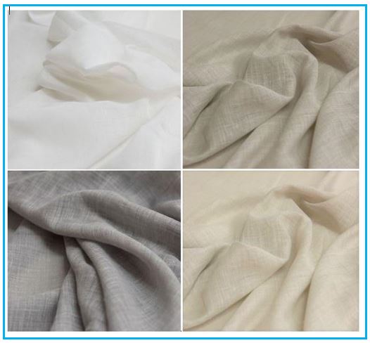 Tissu pour voilage vendu au mètre - 100% polyester effet lin semi-transparent - hauteur du tissu 315 cm-art.907