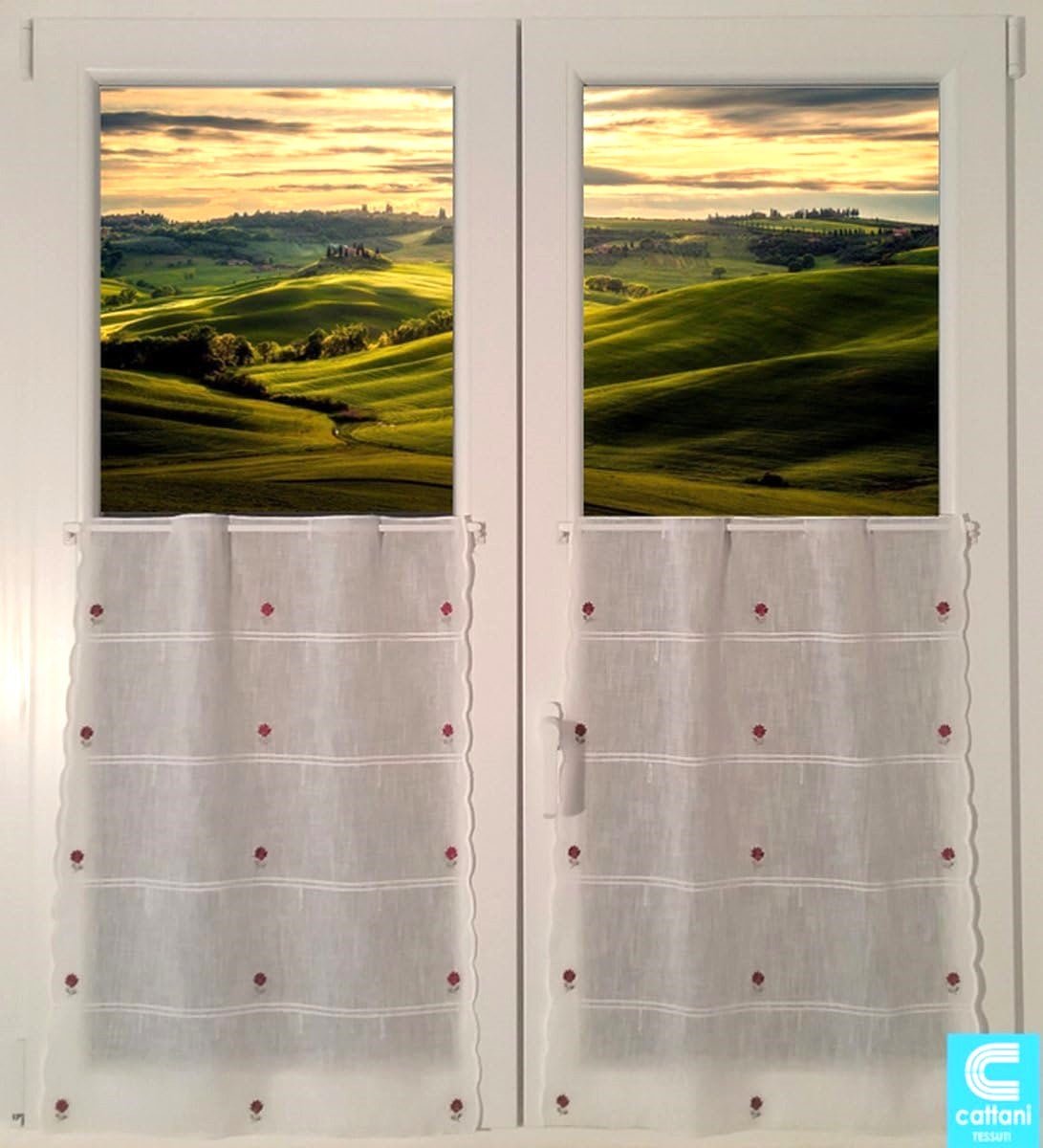 Voilage vitrage – Largeur 45, 60 ou 90 cm – Hauteur individuelle - Art. 702