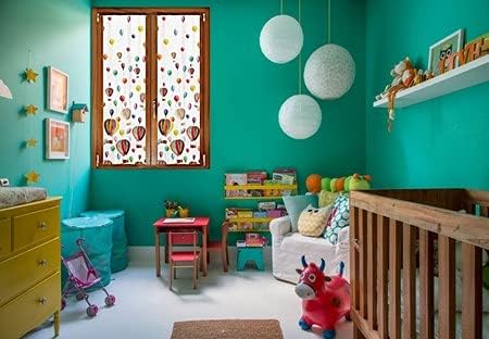 Paire de voilages vitrage pour chambres - taille 60x150 60x240 cm - longueur personnalisée - ballons art.