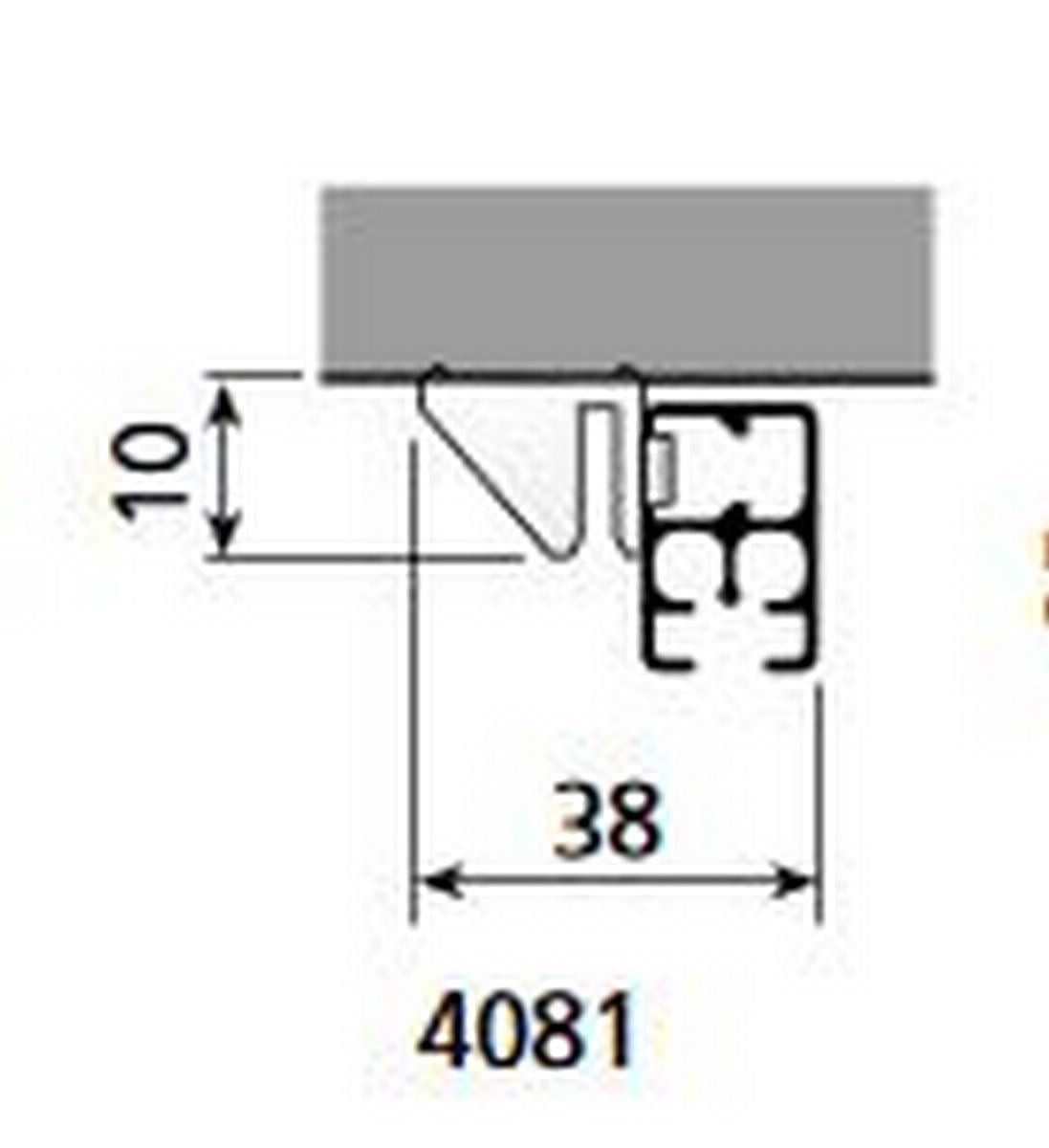 Rail aluminium pour rideaux froncés – installation facile, sur mesure - art.204