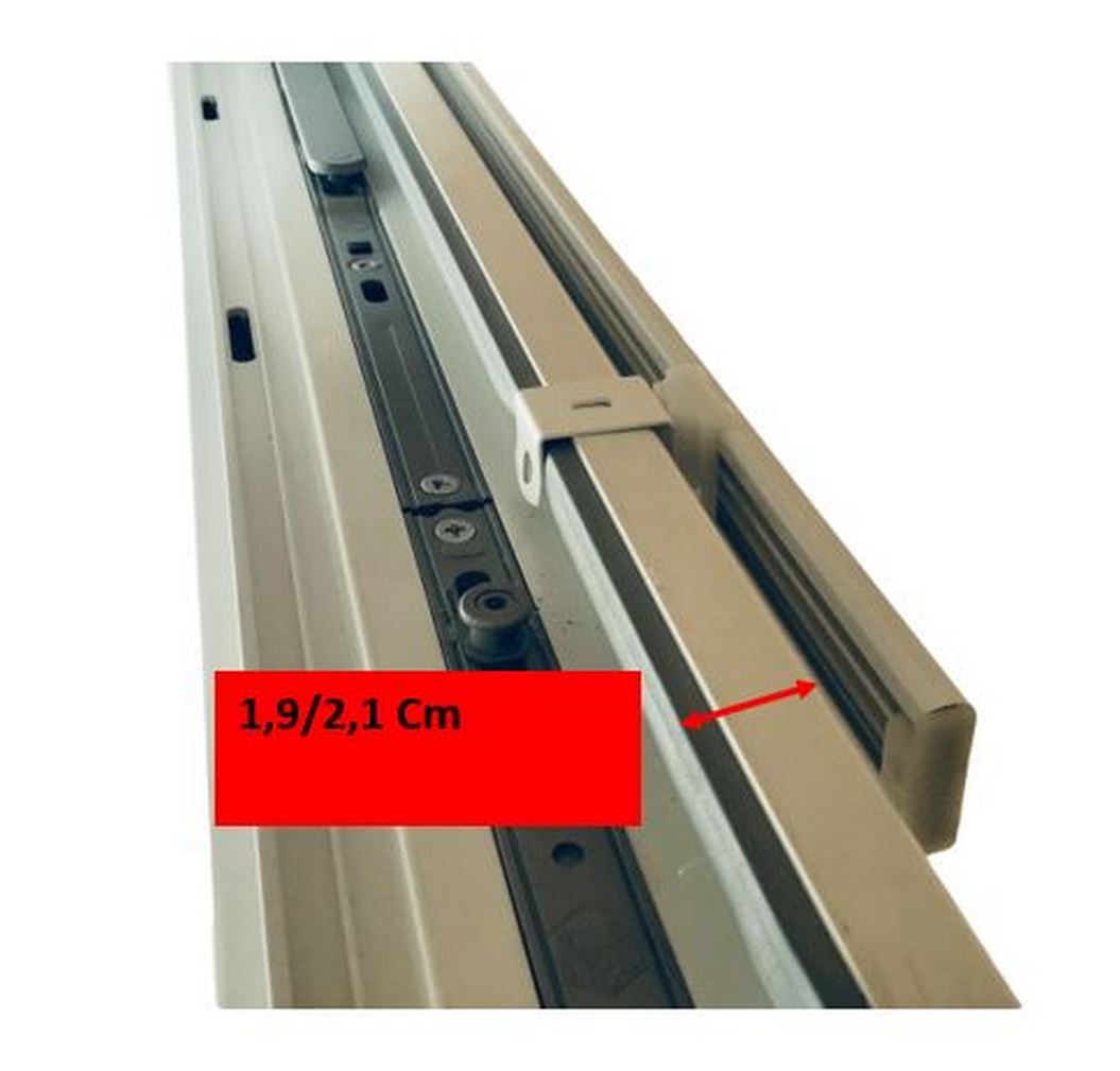 Tringle pour voilage vitrage et support sans percage- Largeur de 40 cm à 100 cm - Barre avec bande auto-agrippante -