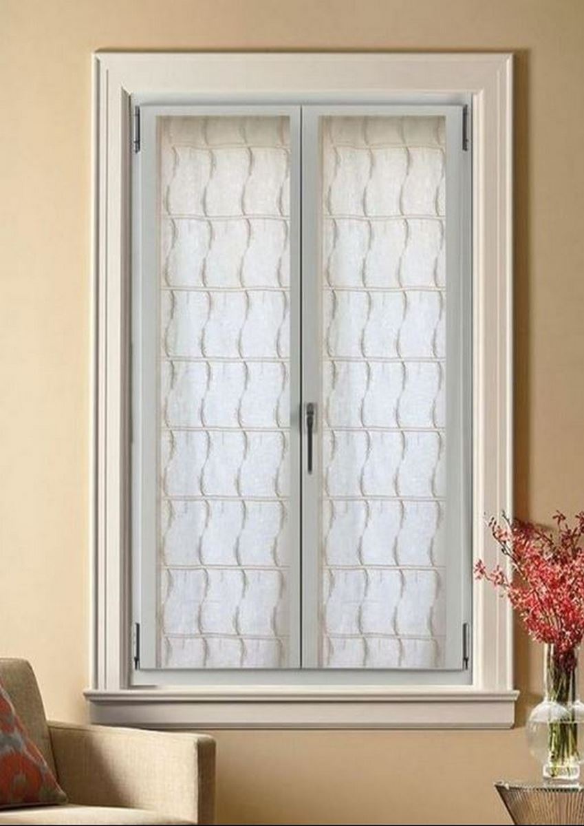  Voilage vitrage brise bise - tissu brodé effet lin - largeur 45/60/90 cm - art.709